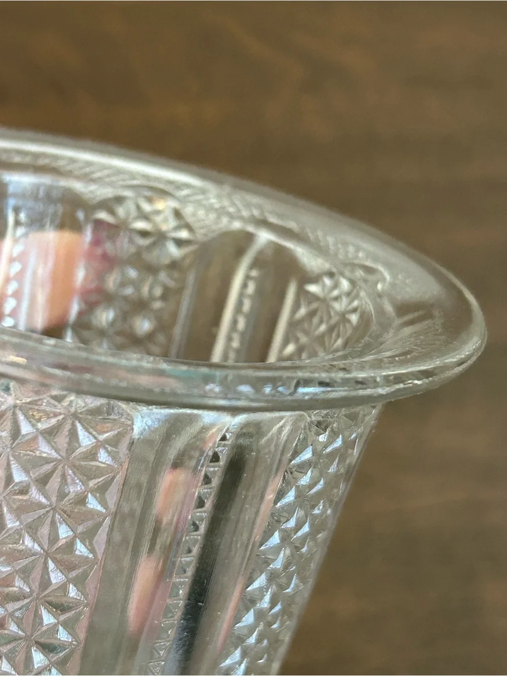 VINTAGE BEATTY BRADY GLASS CO 1898 EAPG FEATHER CLEAR GLASS SPOONER